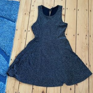 Black with silver thread dress